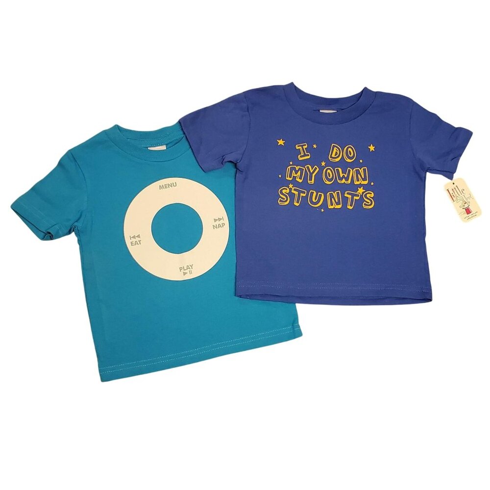 Little Teez Baby T-Shirts 2-Pack Size 12M Blue